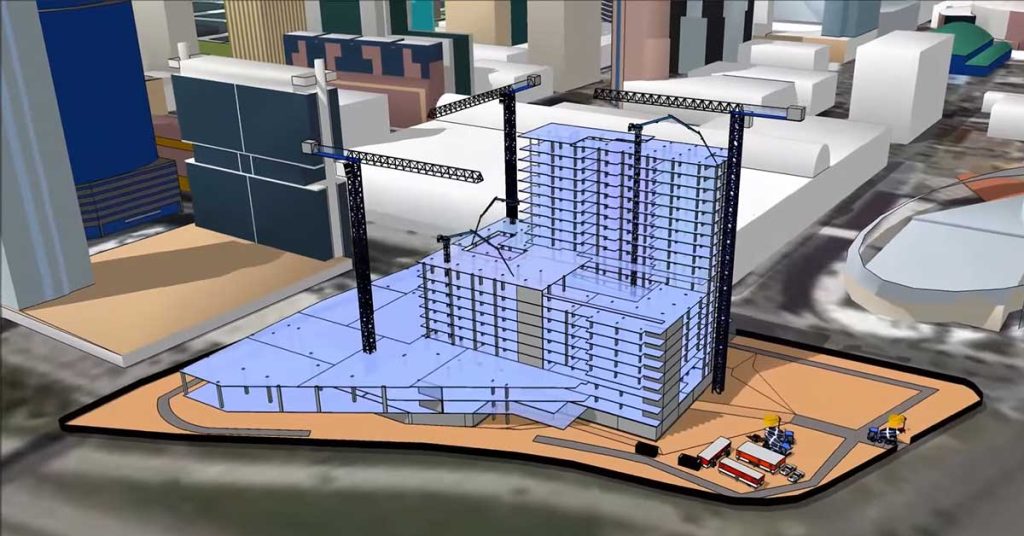 Site logistic plan - building information modeling