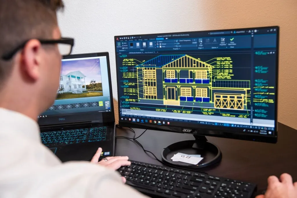 engineer designs a home for a client, CAD, Shop drawing