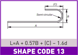 Rebar BS Shape Code 13
