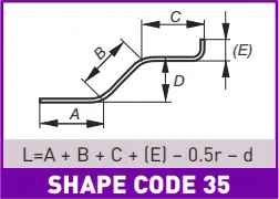 Reinforcement BS Shape Code 35