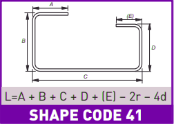 Reinforcement BS Shape Code 37