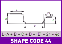 Rebar BS Shape Code 38