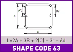 Reinforcement BS Shape Code 63