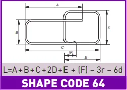 Reinforcement BS Shape Code 64