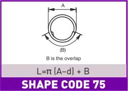 Reinforcement BS Shape Code 75