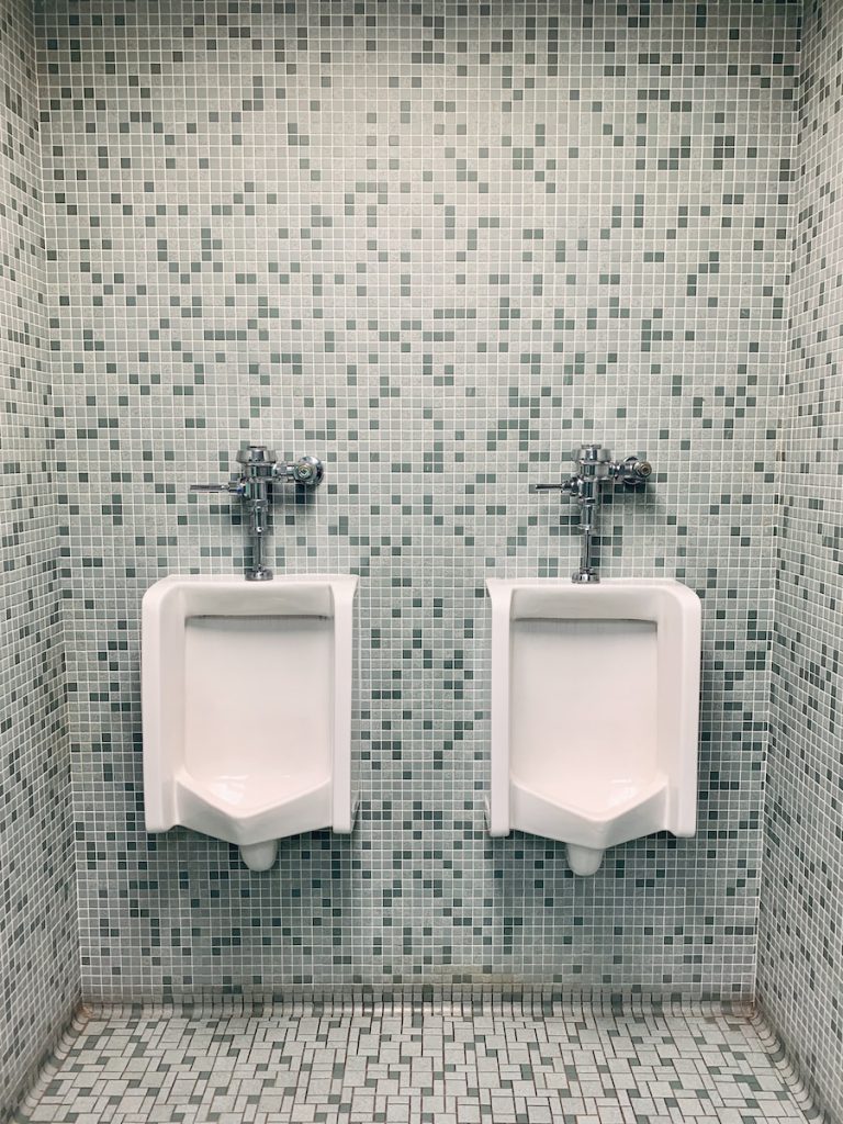 a urinal in a bathroom