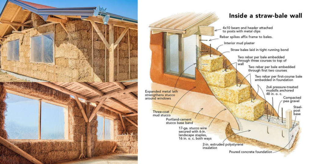 straw bale construction, cheapest natural building materials, sustainable construction